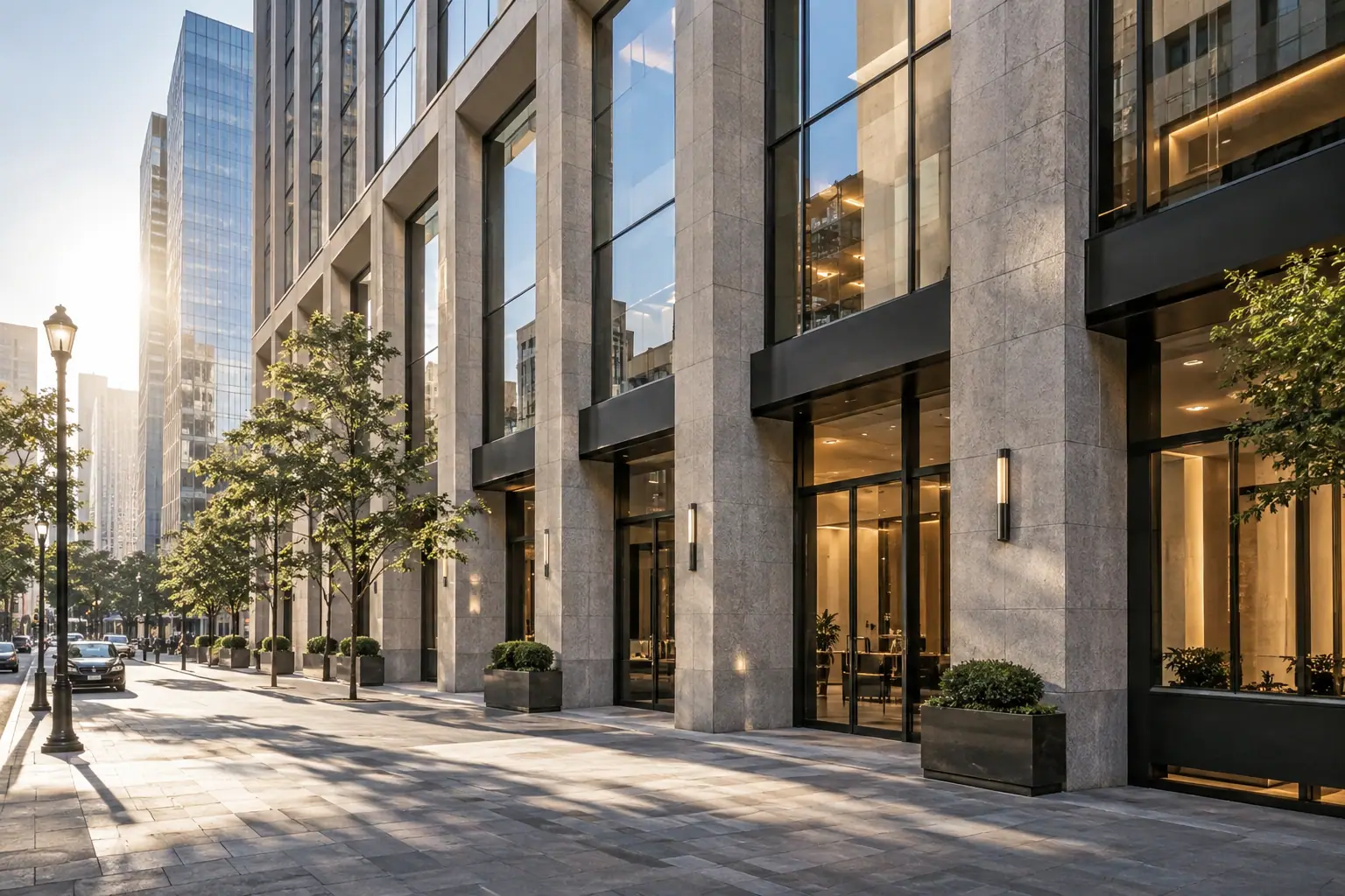 Illustrative commercial building exterior